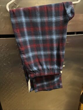 Plaid Lounge pajama Pants - Blue and Burgundy xxl